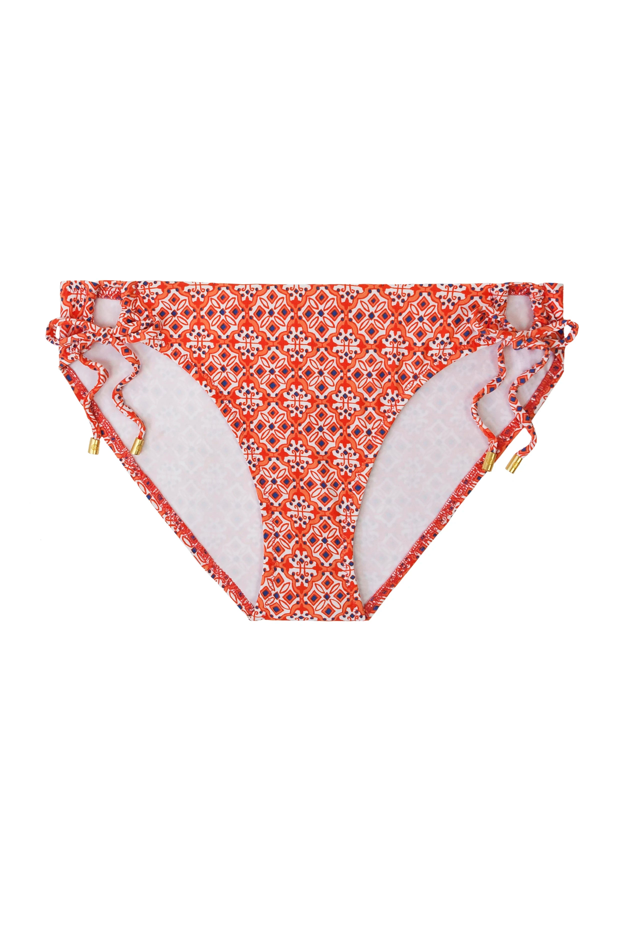 Classic Hipster, Heritage Tile Coral, Coral/White Print, Helen Jon