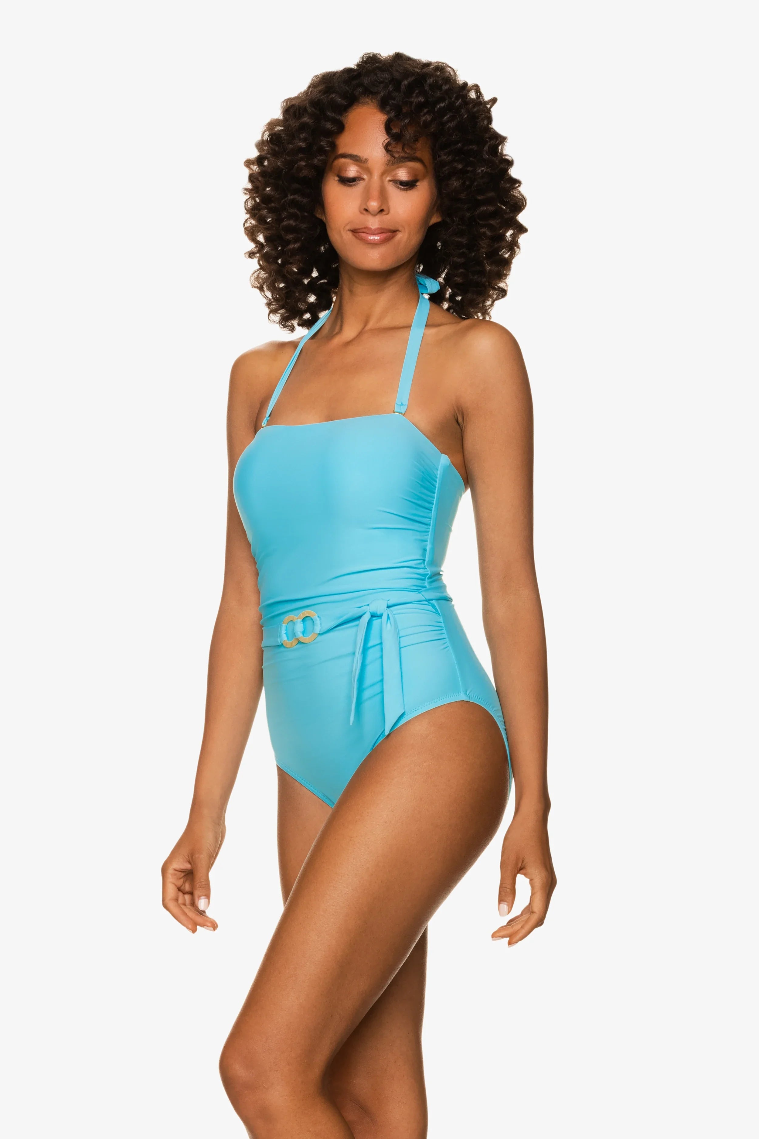 Vacation Calling Coral Pink O-Ring One-Piece Swimsuit