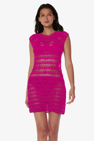 Kendall Crochet Dress  |  Lotus Pink