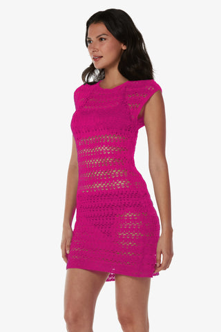 Kendall Crochet Dress  |  Lotus Pink