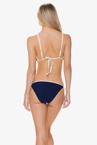 String Bottom With Binding  |  Navy Ivory