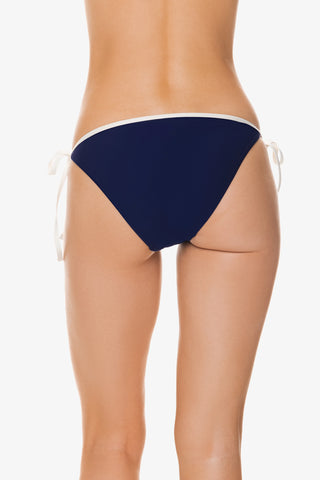 String Bottom With Binding  |  Navy Ivory