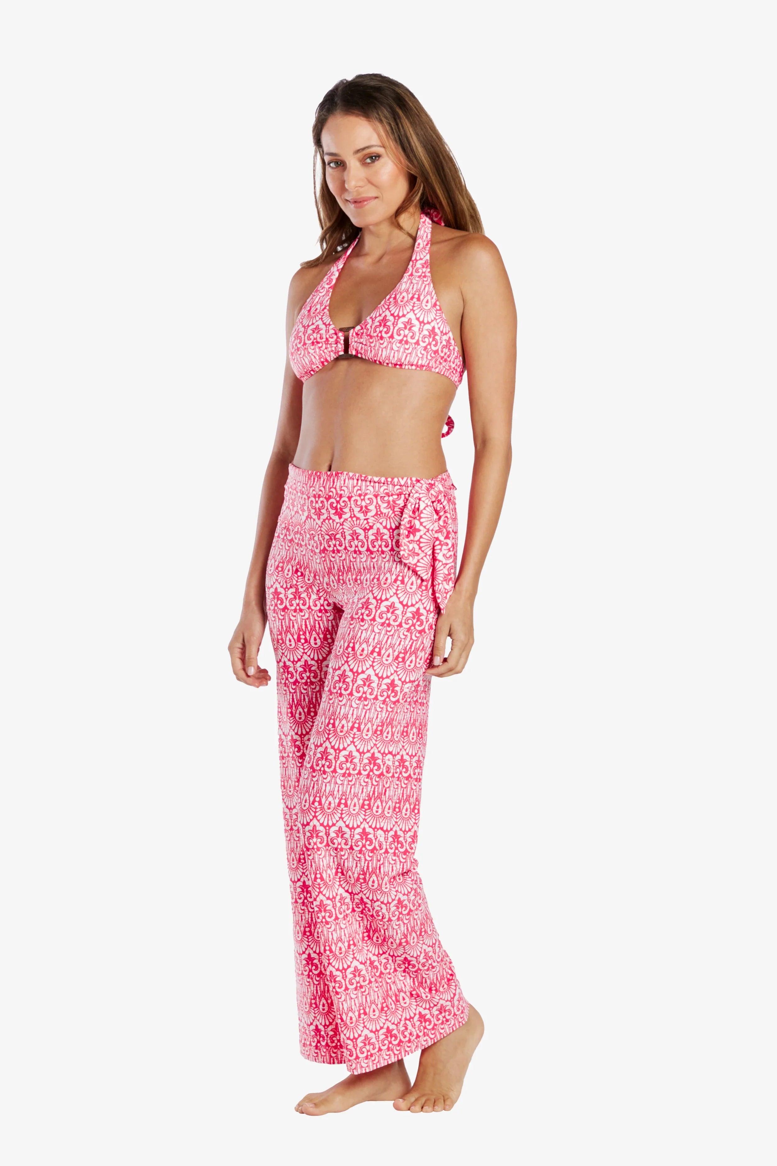 Relaxed Side-Tie Pant Upf 50+ | Island Batik Pink